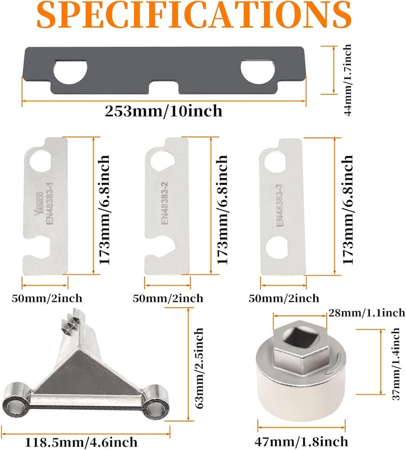Yuesstloo Camshaft Retaining and Alignment Timing Tool Kit, Compatible with GM GMC Cadillac Buick Pontiac Chevrolet 2.8 2.9 3.0 3.2 3.5 3.6 3.7 4.2 Engine, Replace J-44221 EN-48383 EN-46105 EN-46106 EN-46111 - Image 4